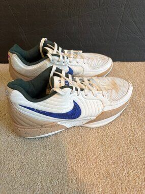 Nike Ja 2 The Woods Basketball Shoes Men's Size 8 White Blue Beige FD7328-101